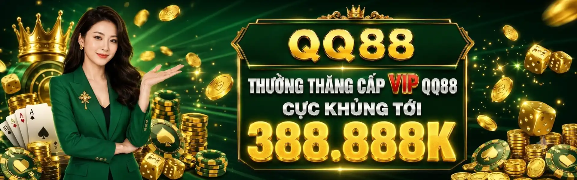Thưởng Thăng Cấp VIP QQ88 Cực Khủng Tới 388.888K